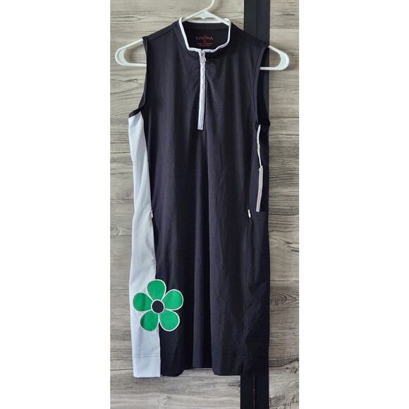 Kinona Mod Colorblock Golf Mini Dress Pockets Floral Size XS Retail $179 - Picture 3 of 7